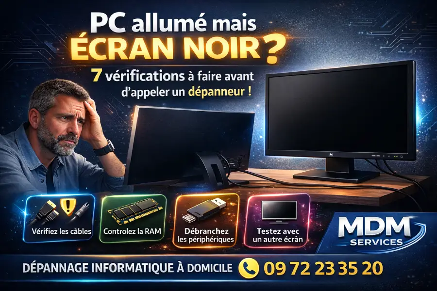 dépannage ordinateur écran noir mdm-services.fr